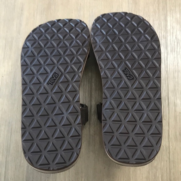Teva Men’s Leather Slide Sandal ( Brown) - NEW